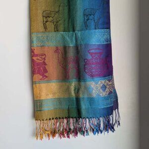 Peruvian Wool Scarf, very colorful